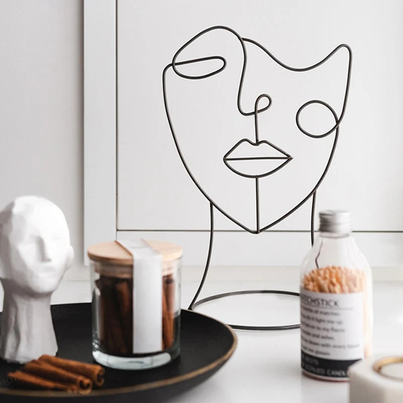RASAB786 | Abstract Line Art Face