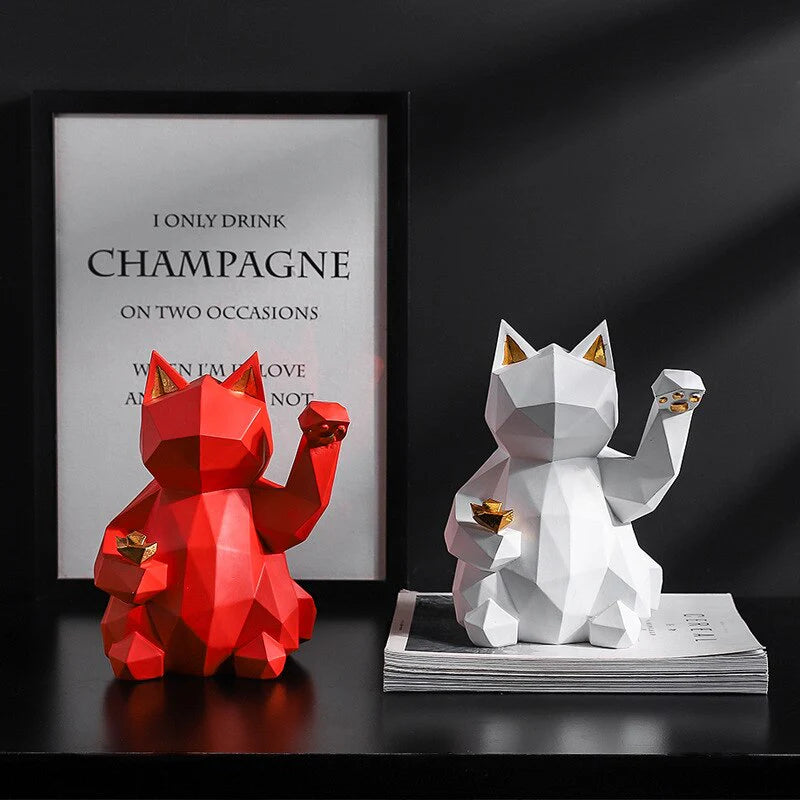 RASAB786 | Geometric Maneki Cat