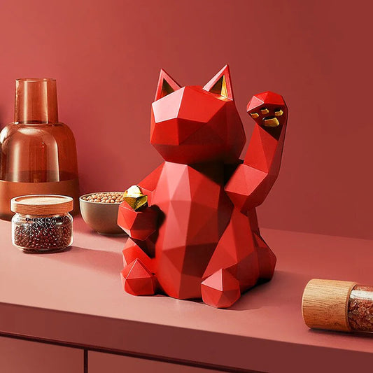 RASAB786 | Geometric Maneki Cat