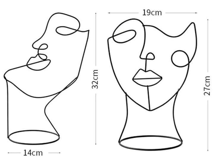 RASAB786 | Abstract Line Art Face